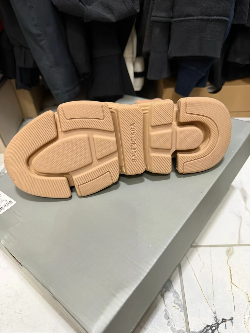Balenciaga Women’s Sock Sneaker in Tan